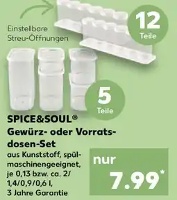 Kaufland SPICE&SOUL Gewürz- oder Vorrats- dosen-Set Angebot