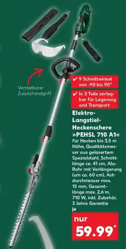Kaufland Elektro- Langstiel- Heckenschere PEHSL 710 A1 Angebot