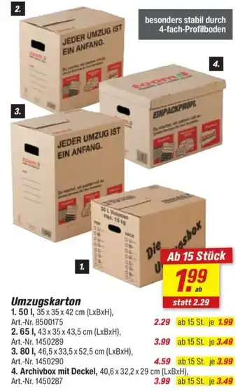 toom Baumarkt Umzugskarton Angebot