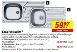 toom Baumarkt Edelstahlspülen Angebot