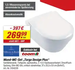 toom Baumarkt Villeroy & Boch Wand-WC-Set „Targa Design Plus" Angebot