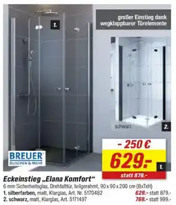 toom Baumarkt BREUER DUSCHEN & MEHR Eckeinstieg „Elana Komfort" Angebot