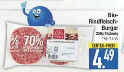 E-Center Bio- Rindfleisch- Burger Angebot