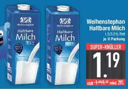 E-Center Weihenstephan Haltbare Milch Angebot