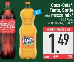 E-Center Coca-Cola, Fanta, Sprite oder mezzo mix Angebot