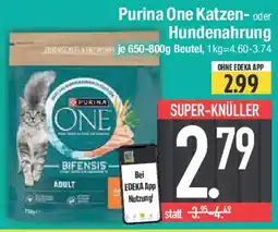 E-Center Purina One Katzen- oder Hundenahrung Angebot