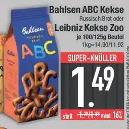 E-Center Bahlsen ABC Kekse oder Leibniz Kekse Zoo Angebot