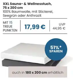 E-Center XXL Sauna- & Wellnesstuch, 75 x 200 cm Angebot