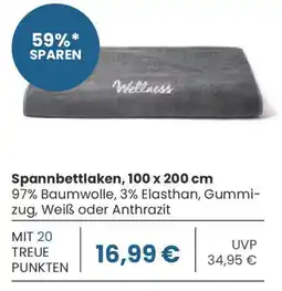 E-Center Spannbettlaken, 100 x 200 cm Angebot
