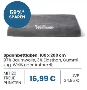 E-Center Spannbettlaken, 100 x 200 cm Angebot