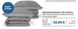 E-Center Satin Bettwäscheset, 135 x 200 cm Angebot