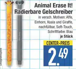 E-Center Animal Erase It! Radierbare Gelschreiber Angebot