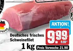 HIT Deutsches frisches Schweinefilet Angebot