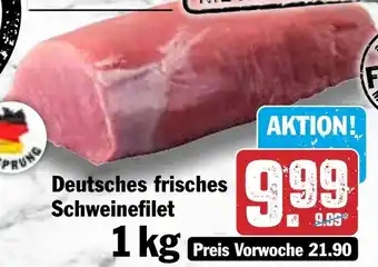 HIT Deutsches frisches Schweinefilet Angebot