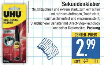 E-Center UHU Sekundenkleber Angebot
