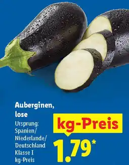 Lidl Auberginen, lose Angebot