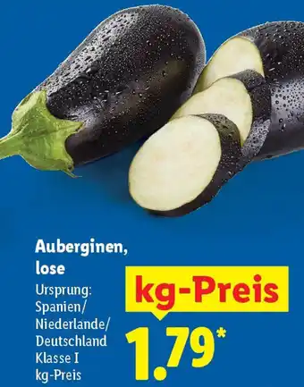 Lidl Auberginen, lose Angebot