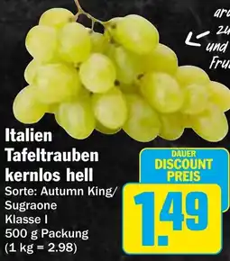 HIT Italien Tafeltrauben kernlos hell Angebot