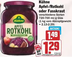 HIT Kühne Apfel-/Rotkohl oder Fasskraut Angebot