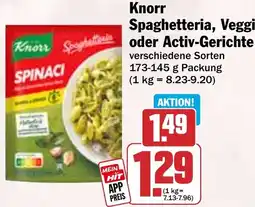 HIT Knorr Spaghetteria, Veggie oder Activ-Gerichte Angebot