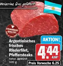 HIT Argentinisches frisches Rinderfilet, Pfeffersteaks Angebot