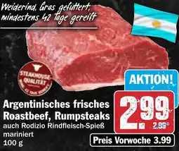 HIT Argentinisches frisches Roastbeef, Rumpsteaks Angebot