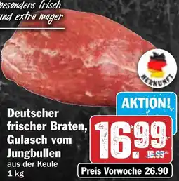 HIT Deutscher frischer Braten, Gulasch vom Jungbullen Angebot