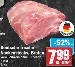 HIT Deutsche frische Nackensteaks, Braten Angebot