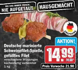 HIT Deutsche marinierte Schweinefilet-Spieße, gefülltes Filet Angebot
