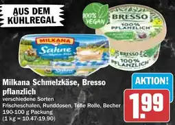 HIT Milkana Schmelzkäse, Bresso pflanzlich Angebot
