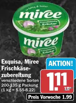 HIT Exquisa, Miree Frischkäsezubereitung Angebot