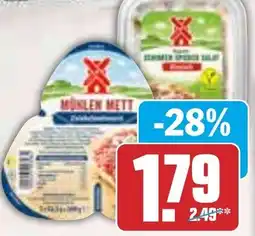 HIT Rügenwalder Mühlen Mett, veganer Schinken Spicker Salat, Teewurst Angebot