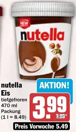 HIT nutella Eis Angebot