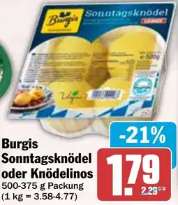 HIT Burgis Sonntagsknödel oder Knödelinos Angebot