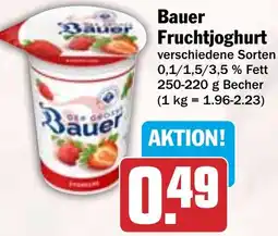 HIT Bauer Fruchtjoghurt Angebot