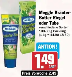 HIT Meggle Kräuter Butter Riegel oder Tube Angebot