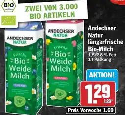 HIT Andechser Natur längerfrische Bio-Milch Angebot