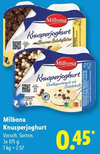 Lidl Milbona Knusperjoghurt Angebot
