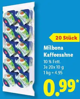 Lidl Milbona Kaffeesahne Angebot
