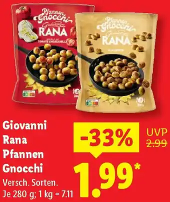 Lidl Giovanni Rana Pfannen Gnocchi Angebot