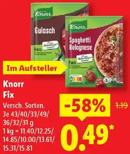 Lidl Knorr Fix Angebot