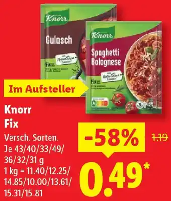 Lidl Knorr Fix Angebot