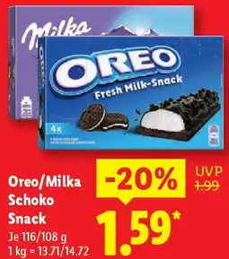 Lidl Oreo/Milka Schoko Snack Angebot