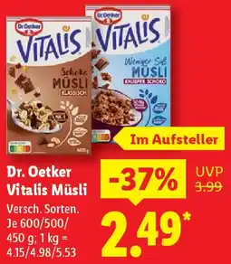 Lidl Dr. Oetker Vitalis Müsli Angebot