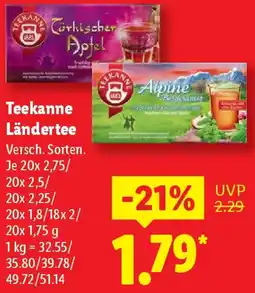 Lidl Teekanne Ländertee Angebot