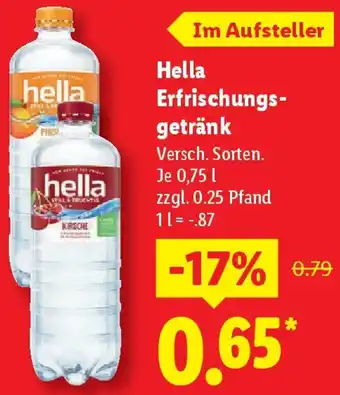 Lidl Hella Erfrischungsgetränk Angebot