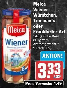 HIT Meica Wiener Würstchen, Trueman's oder Frankfurter Art Angebot
