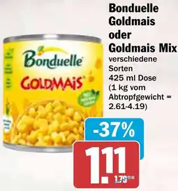 HIT Bonduelle Goldmais oder Goldmais Mix Angebot