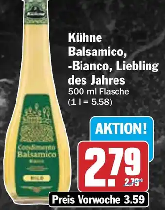 HIT Kühne Balsamico, Bianco, Liebling des Jahres Angebot