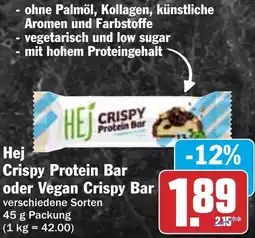 HIT Hej Crispy Protein Bar oder Vegan Crispy Bar Angebot